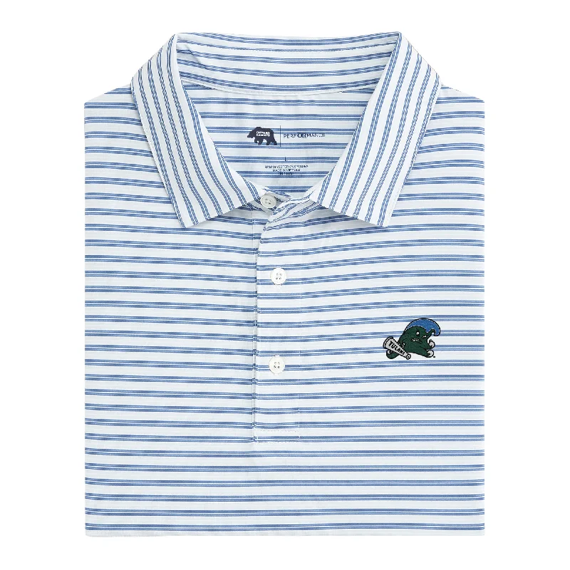 Elegant And Casual Wedge Stripe Tulane Performance Polo
