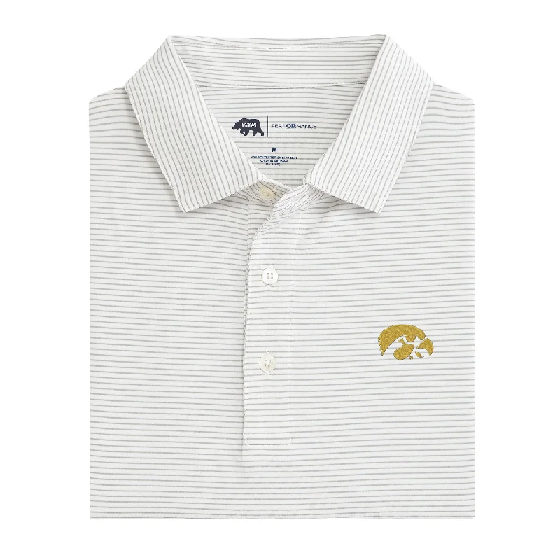 Body Design Birdie Stripe Iowa Performance Polo