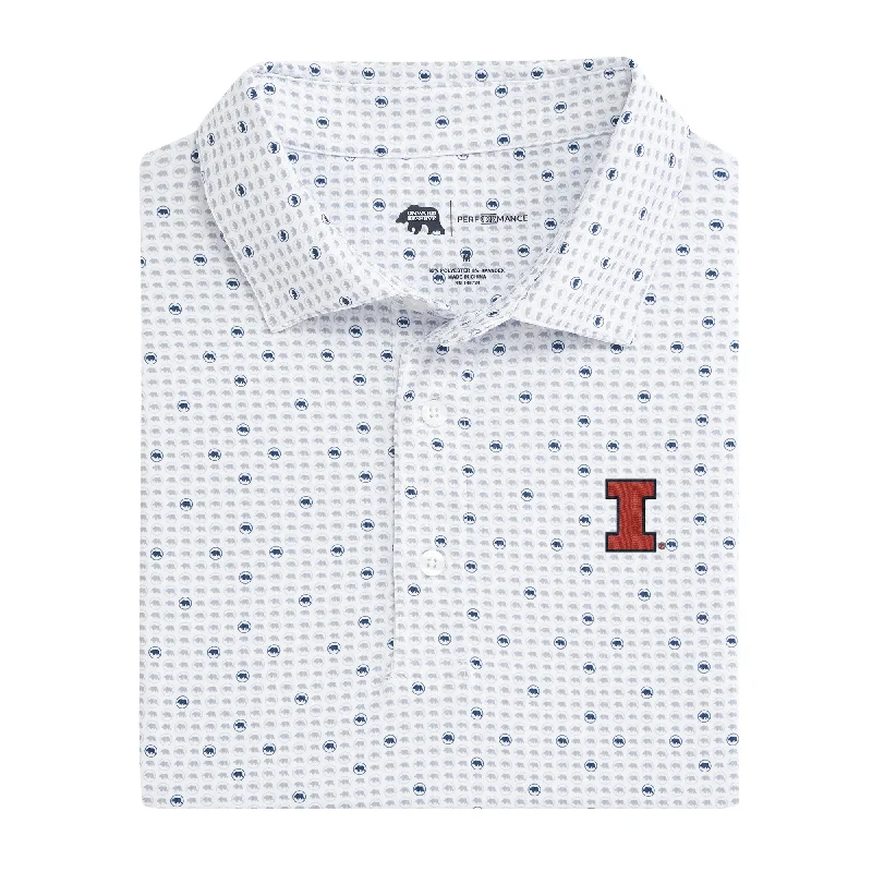 Design sense Illinois Tour Logo Printed Performance Polo