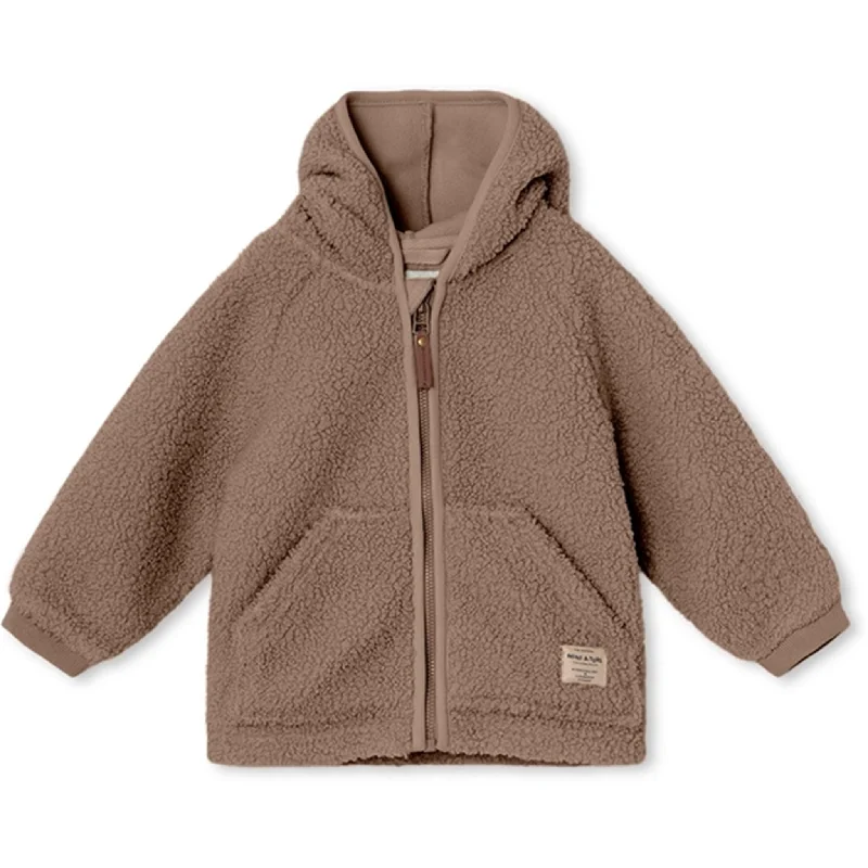 Hooded design MINI A TURE Liff Teddy Fleece Jacket Brownie