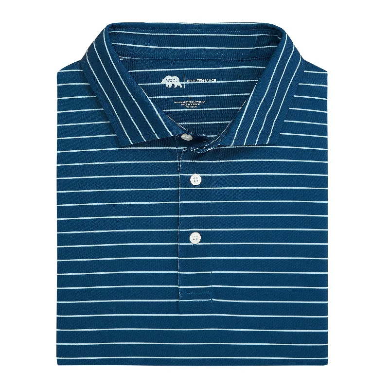 Cozy Pants Tourney Stripe Performance Pique - Naval Academy