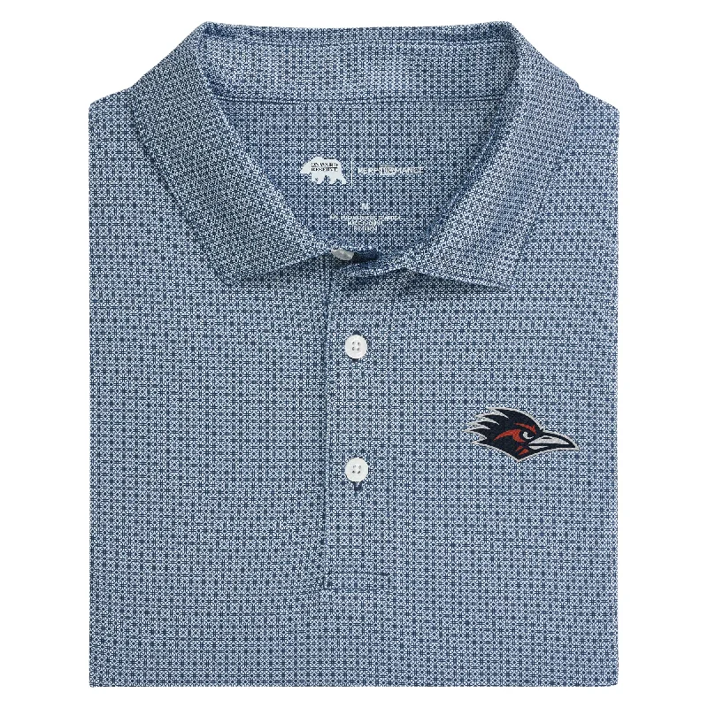 Simple Solid Color UTSA Range Printed Performance Polo