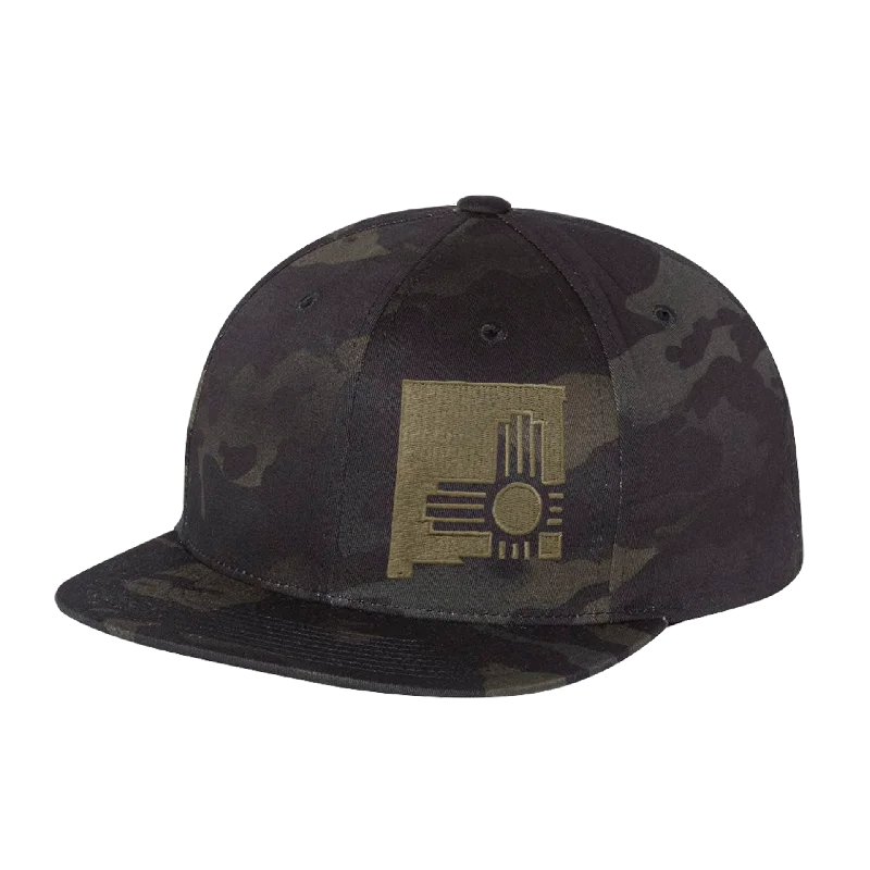 Classic Series State Zia Flatbill Hat Multicam Black