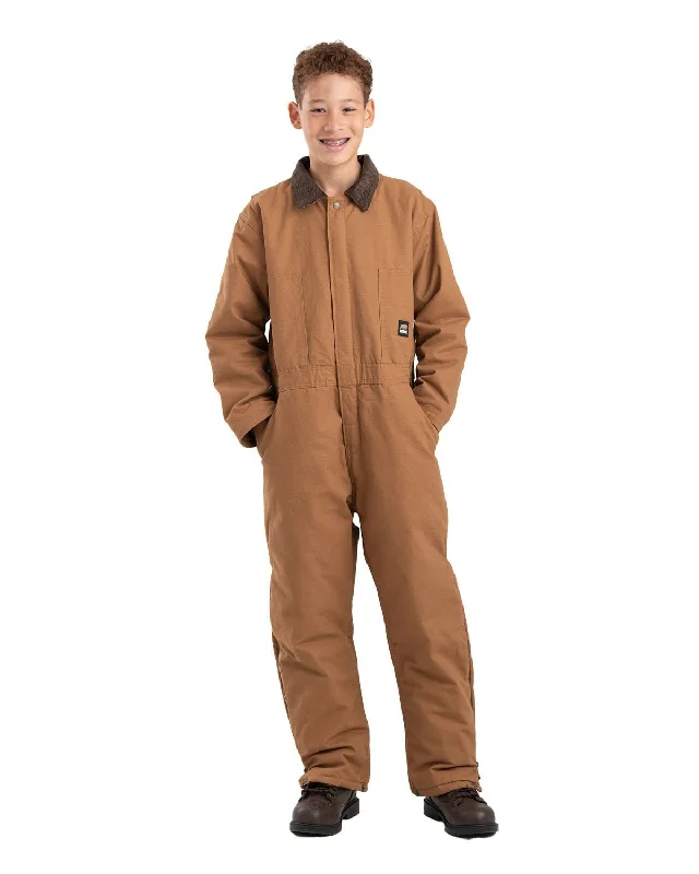 Celebrity Style Berne Apparel Unisex Softstone Insulated Brown Duck 100% Cotton Work Coverall