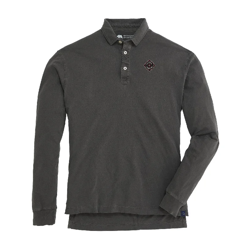 Avant-garde trend 1980 National Championship Perry Long Sleeve Polo - Black