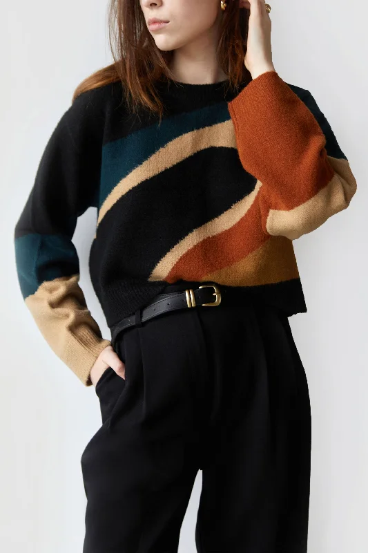 Sweet Girl PATTERNED INTARSIA SWEATER