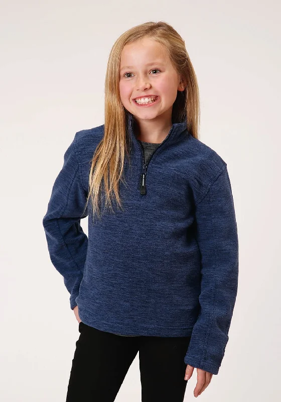 Energy Plan Roper Girls Navy Polyester Micro Fleece Jacket