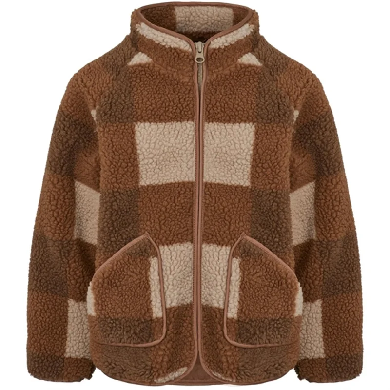Fun and cute MarMar Jerry Teddybear Fleece Jacket Chunky Hazel Check