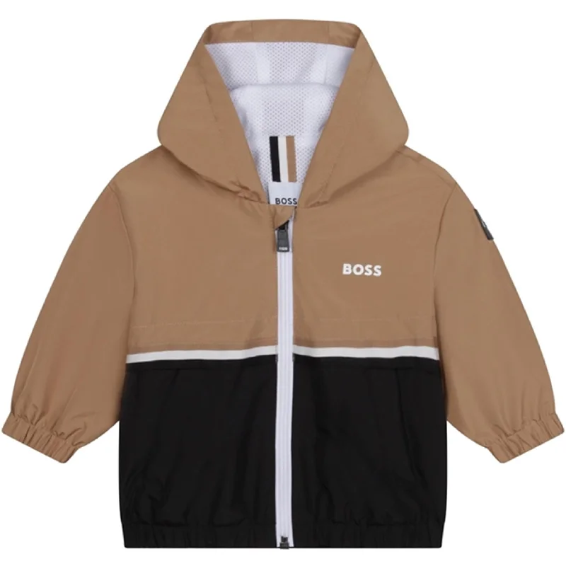 Luxe Comfort Hugo Boss Baby Hooded Windbreaker Black