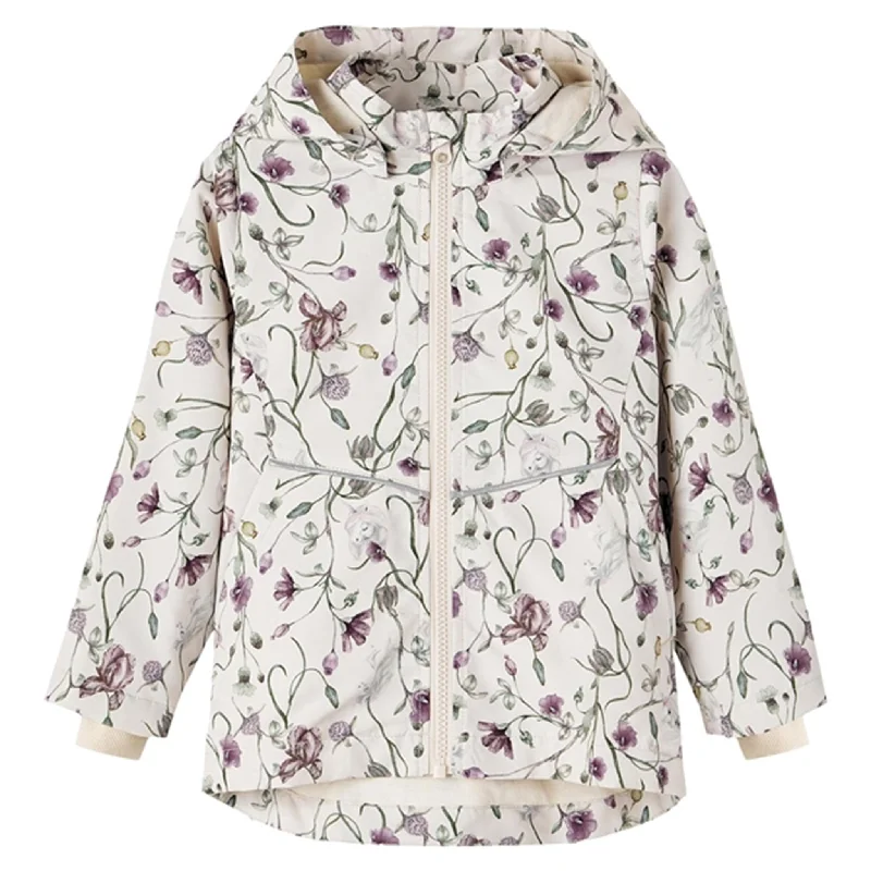 Versatile Comfort Name it Crystal Gray Maxi Jacket Flower Unicorn