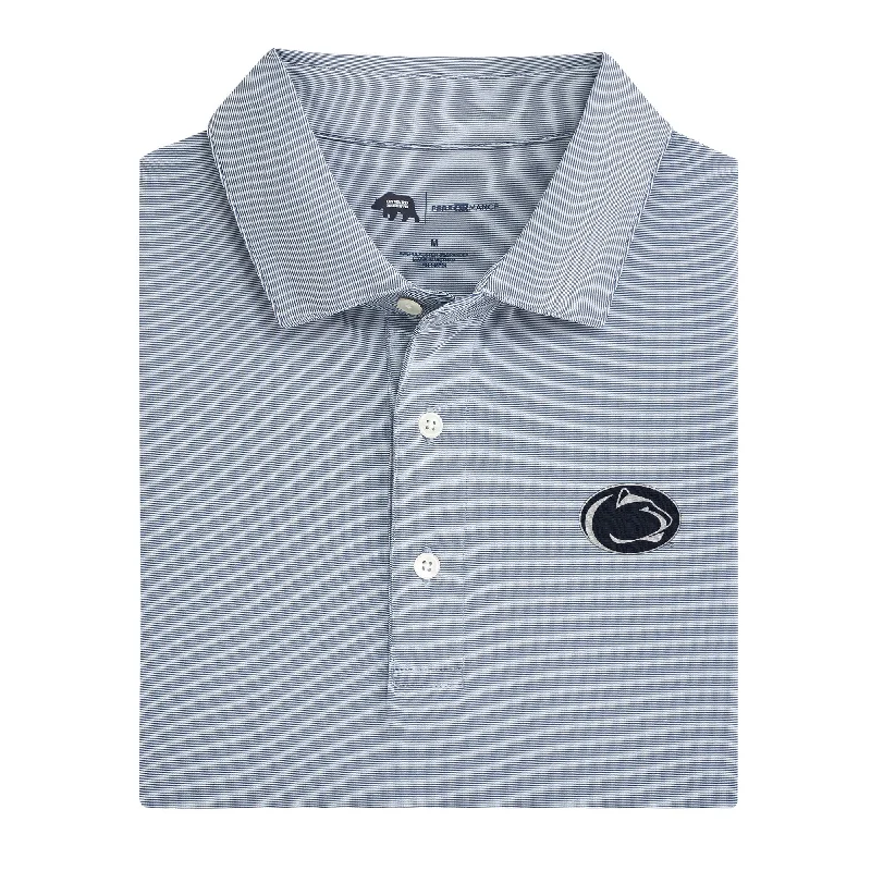 Dessert Matching Hairline Stripe Penn State Performance Polo
