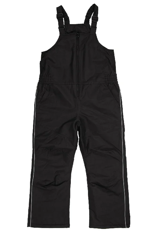 Timeless Comfort Berne Boys Black 100% Nylon Youth Snow Fort Bib