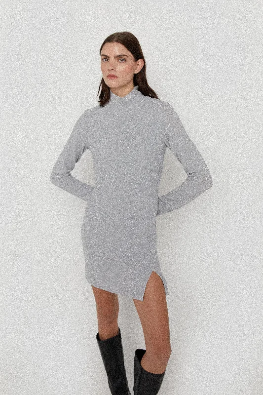 Celebrity Style SPARKLY MOCKNECK MINI DRESS