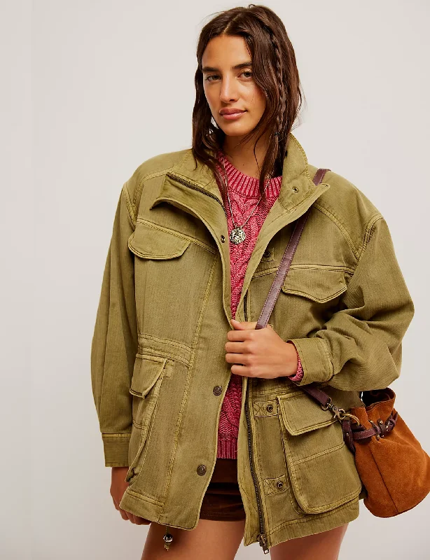 Exquisite Design Arya Utility Jacket, Dried Herb