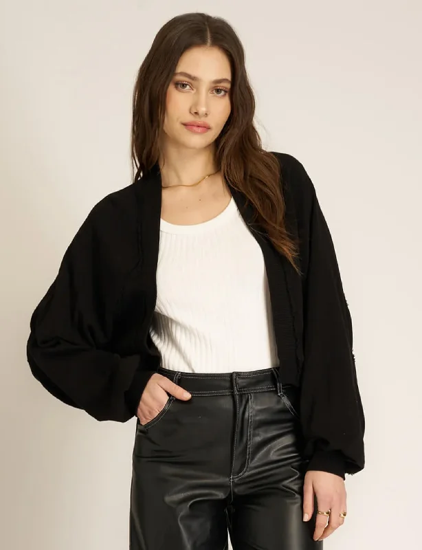 Modern Comfort Nieves Seamed Shrug, Black
