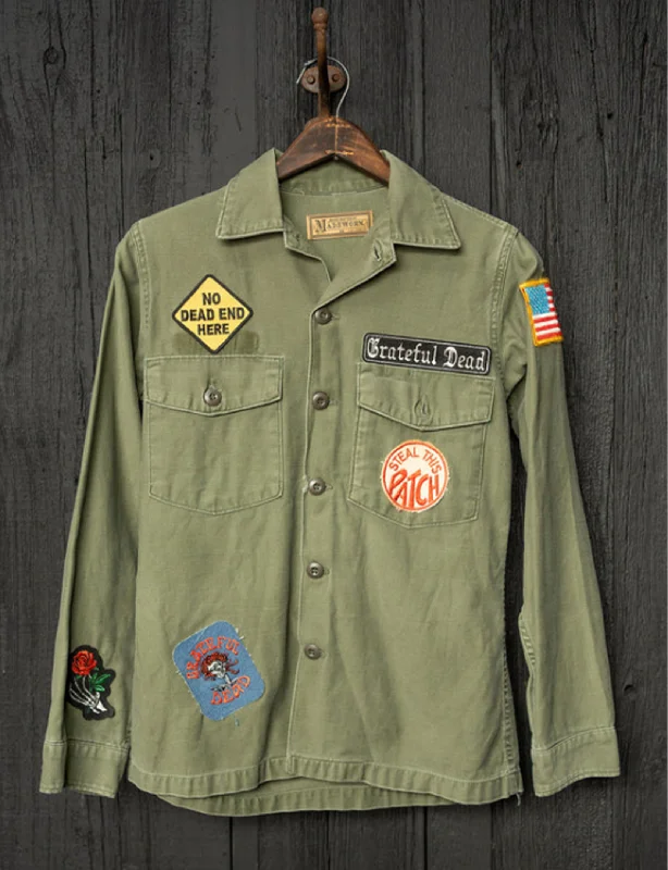 End Of The Year Grateful Dead Military Jacket, Army Fade
