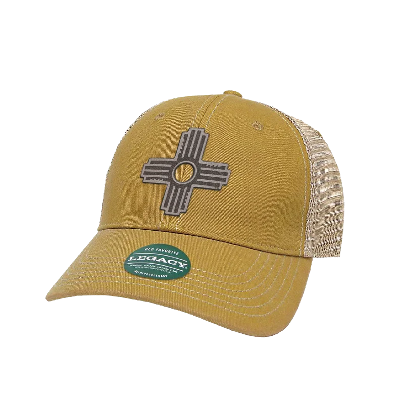 Casual Style Zia Leather Patch Trucker Hat