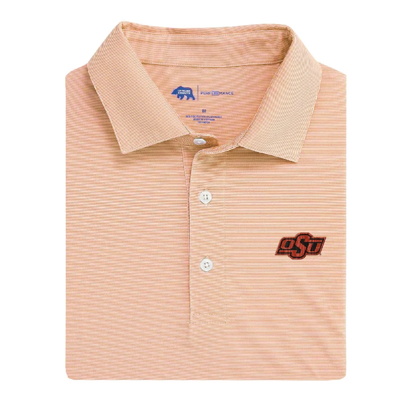 Innovative Design Hairline Stripe Oklahoma State Performance Polo