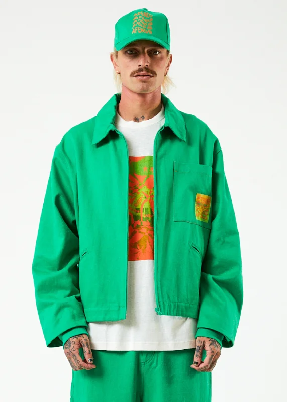Cool Breeze At Night AFENDS Unisex Sleepy Hollow - Unisex Twill Carpenter Jacket - Forest