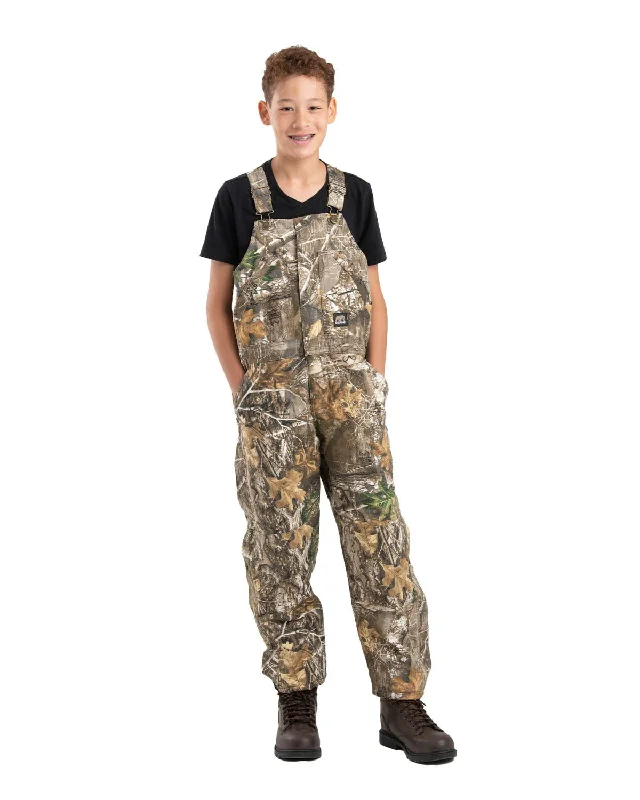 Trendy Items Berne Boys Realtree Edge 100% Cotton Youth Insulated Bib Overall