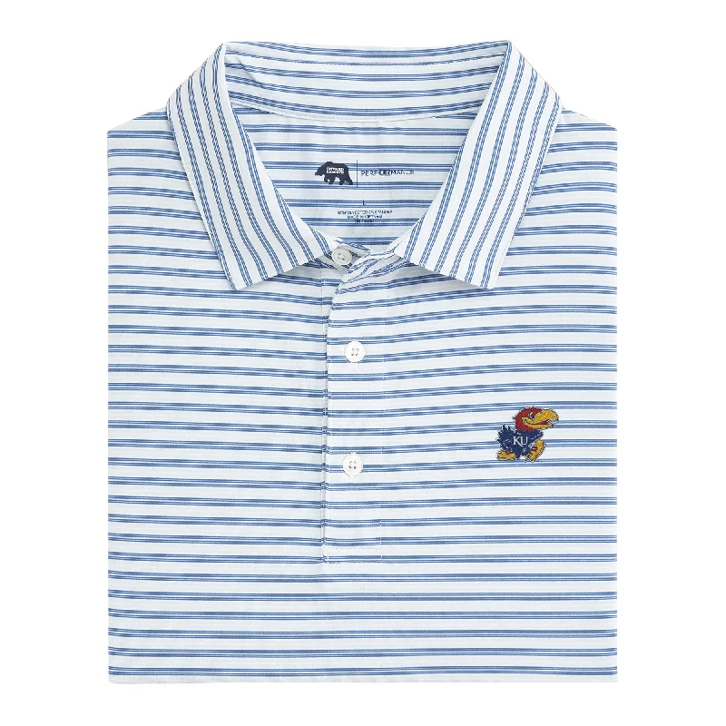 Loose Fit Wedge Stripe Kansas Performance Polo