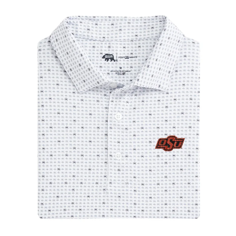 Party Wear Oklahoma State Tour Logo Printed Performance Polo