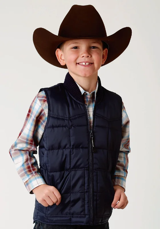 Elegant And Elegant Roper Insulated Boys Navy Polyester Rangegear Vest