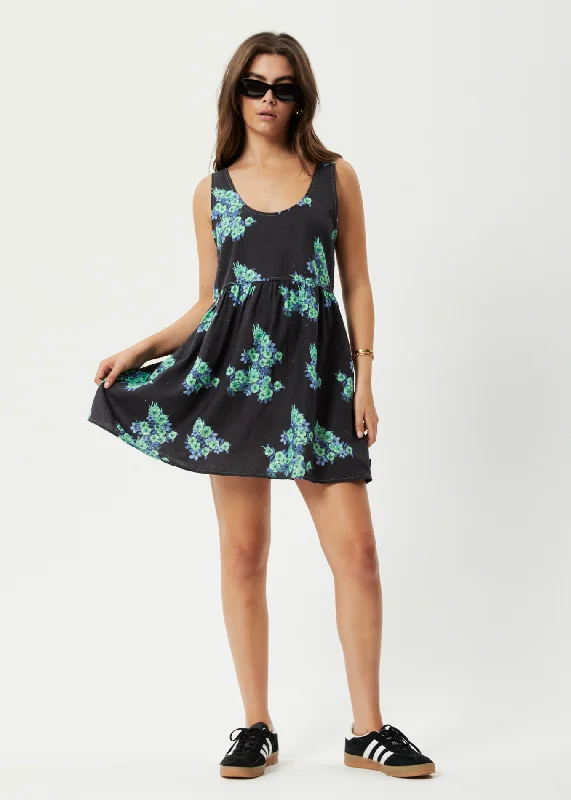 Smart Comfort AFENDS Womens House Of Darwin Jesse - Mini Dress - Charcoal Floral