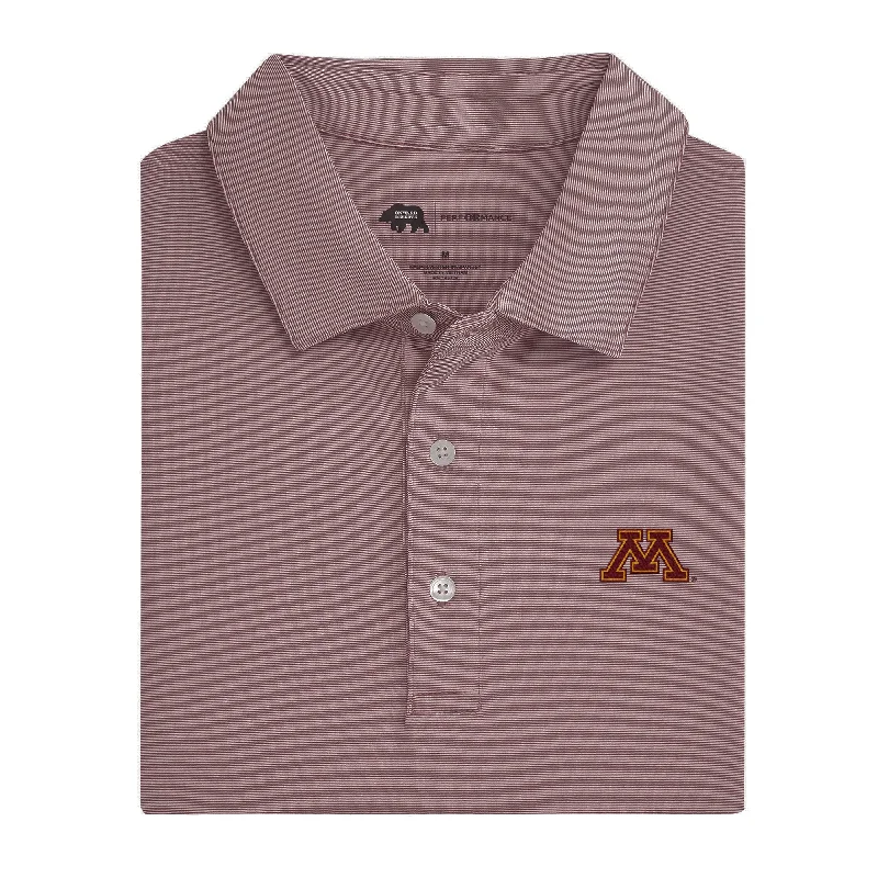 High Street Series Hairline Stripe Minnesota Performance Polo