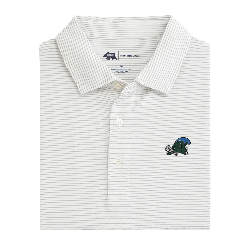 Advanced Customization Birdie Stripe Tulane Performance Polo