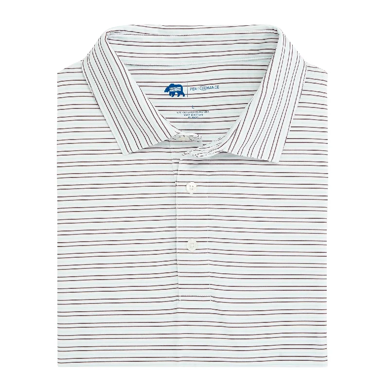 Urban Comfort Driver Stripe Performance Polo - Delicate Blue