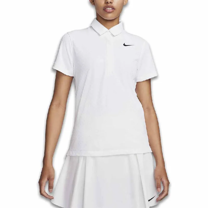Exquisite Design Nike Dri-FIT Tour ADV Shortsleeve Golf Polo Platinum White/Black - 24 Women Exquisite Design Nike Dri-FIT Tour ADV Shortsleeve Golf Polo Platinum White/Black - 24 Women