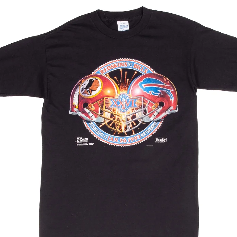 New Autumn And Winter Styles VINTAGE NFL SUPER BOWL XXVI REDSKINS VS BILLS 1992 TEE SHIRT MEDIUM MADE IN USA New Autumn And Winter Styles VINTAGE NFL SUPER BOWL XXVI REDSKINS VS BILLS 1992 TEE SHIRT MEDIUM MADE IN USA