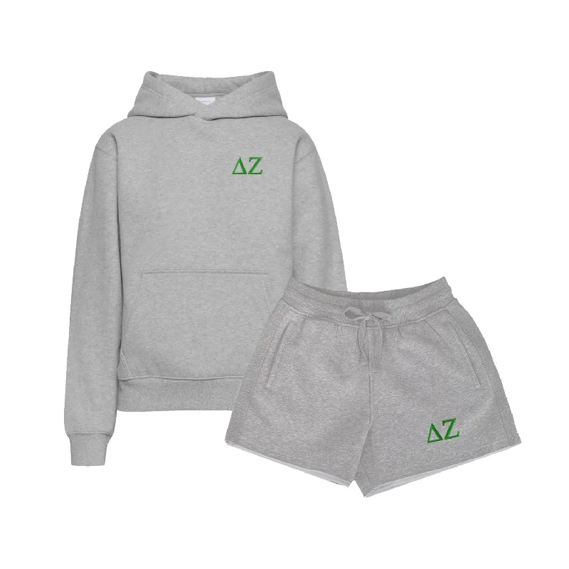 Cozy Chic Delta Zeta Fave Fit Hoodie & Shorts Set