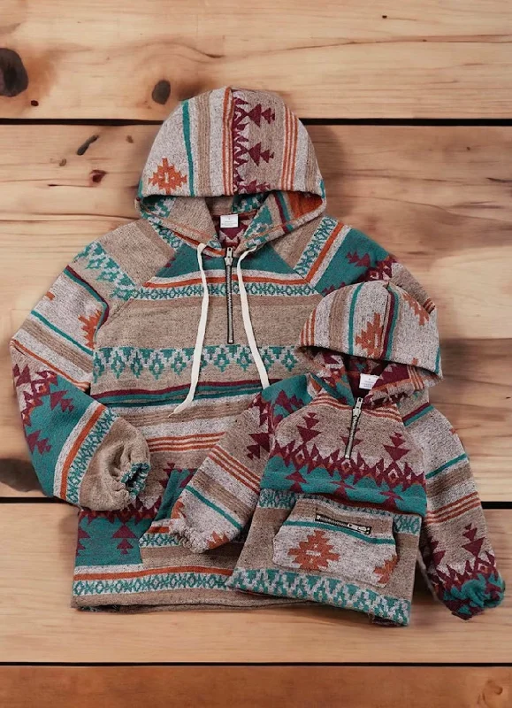 Cozy Pants Mama / Mini Grey Aztec Pullover