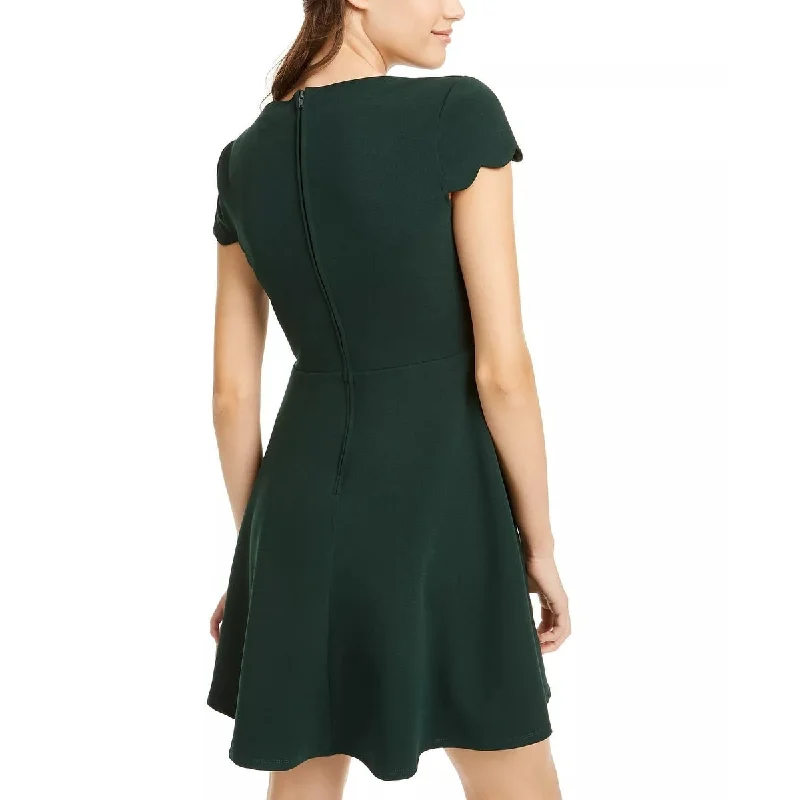 Simple Design B. Darlin Women's Cap Sleeve Mini Fit & Flare Dress Green Size 13/14