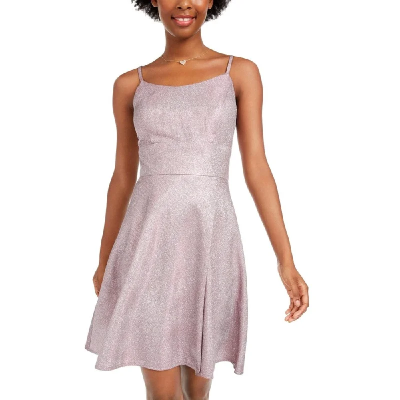 Bright Colors Morgan & Company Women's Shimmer Skater Dress Pink Party -Size 1
