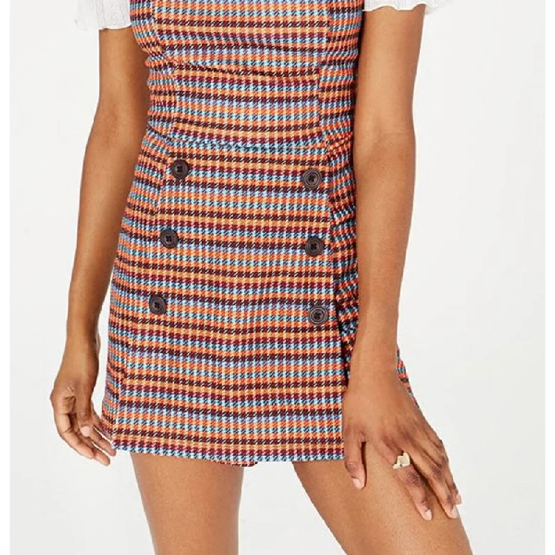 Warm Wear Fishbowl Women's Printed Sleeveless Square Neck Romper Orange Size Large