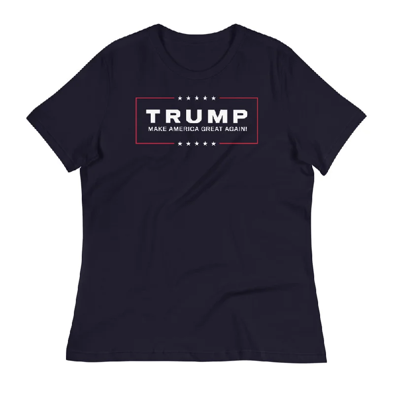 Exquisite Embroidery Trump 2016 Retro Campaign Women's Relaxed T-Shirt