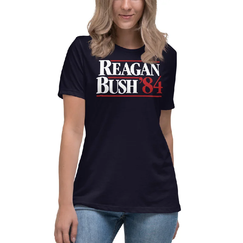 Elegant Wear Reagan Bush 1984 Retro Campaign Women's Relaxed T-Shirt