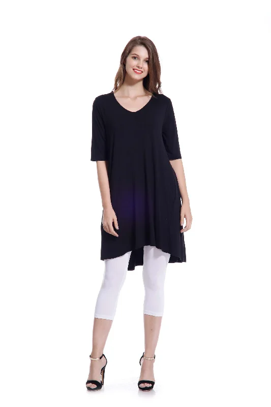 Sweet Girl Orange by Fashion Village (Bamboo), B0081 Bamboo Tunic w/Pockets
