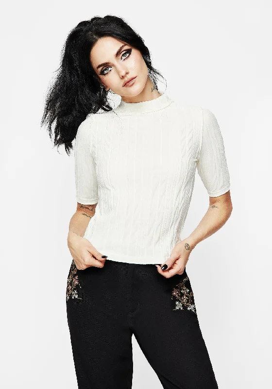 Fresh And Capable Marsh Lettuce Hem Jersey Crop Top