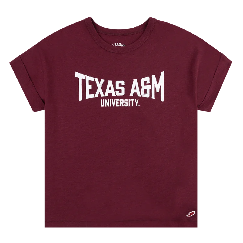 Youthful Street Fashion Texas A&M University Slub Short Sleeve Tee