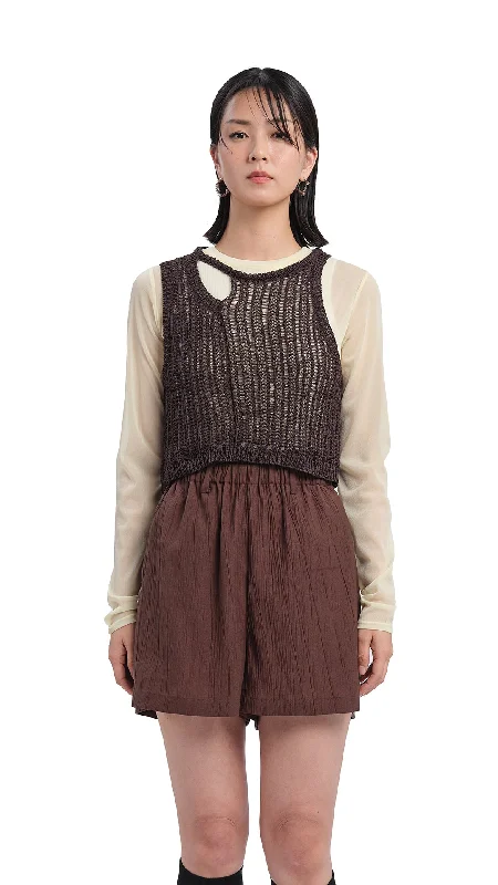 Modernism Knitted Cutout Vest