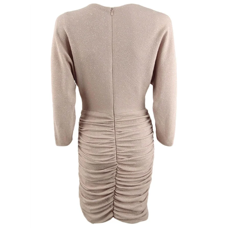 Chic Comfort Vince Camuto Women’S Ruched Glitter Bodycon Dress Pink Size 6