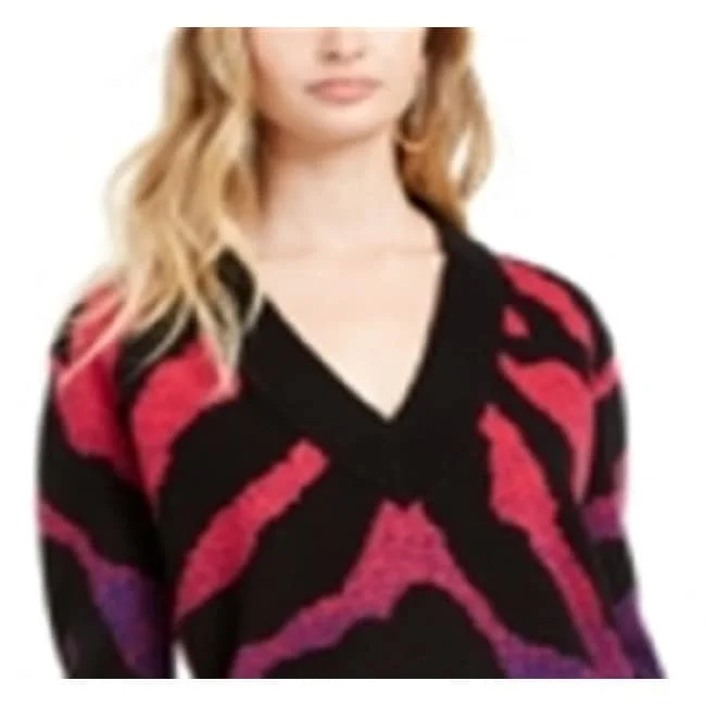 Sports Fitness Style Guess Women's Ombre Zebra Sweater Dress Purple Size L