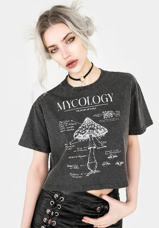 Classic Retro Mycology Boxy Crop T-shirt