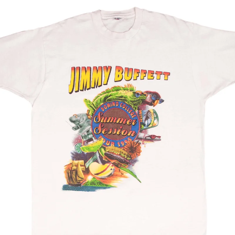 Feminine Charm VINTAGE JIMMY BUFFETT SUMMER SESSION 1996 TEE SHIRT SIZE XL MADE IN USA Feminine Charm VINTAGE JIMMY BUFFETT SUMMER SESSION 1996 TEE SHIRT SIZE XL MADE IN USA