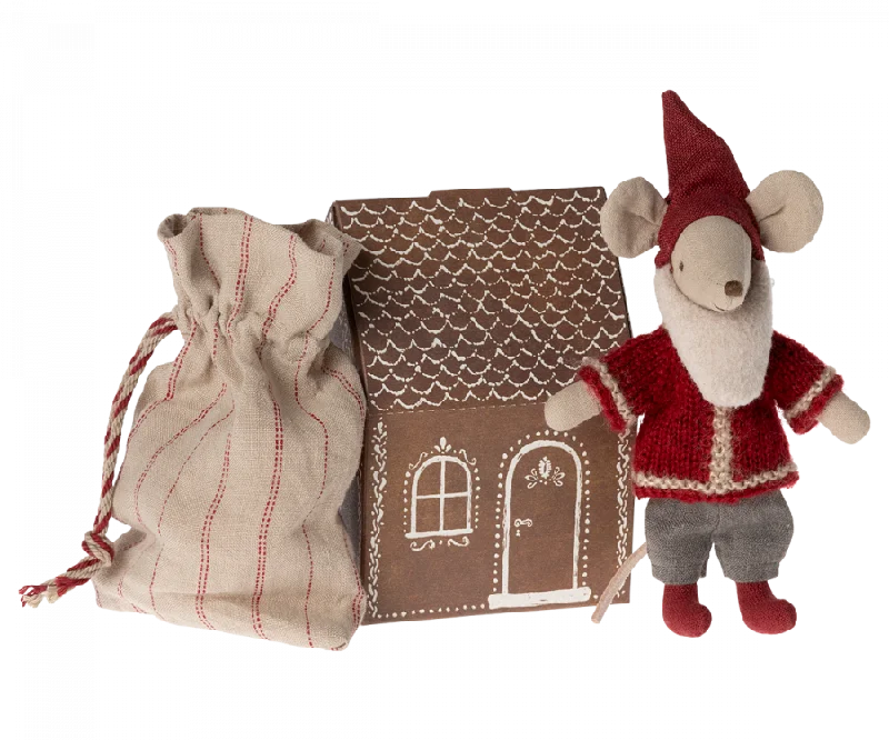 Fashionable In The Times Maileg Santa Mouse Toy