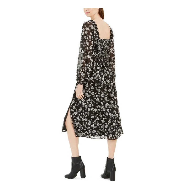 Breathable Style Leyden Women's Floral Below The Knee Fit Flare Dress Black Size Medium Breathable Style Leyden Women's Floral Below The Knee Fit Flare Dress Black Size Medium